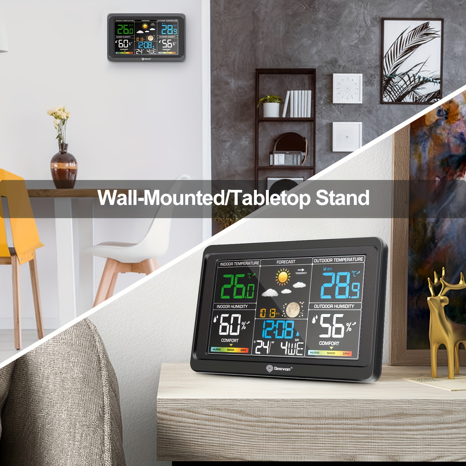 Geevon Weather Station Wireless Indoor Outdoor Thermometer - Image 7