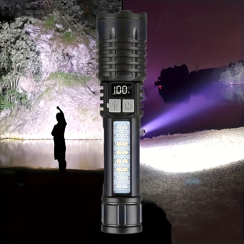 Rechargeable Flashlight USB Charging 5 Modes Zoomable Digital Display - Image 7