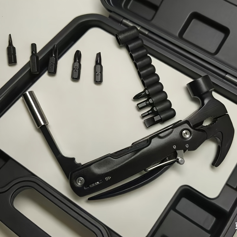 Upgraded 16-in-1 Multifunctional Mini Claw Hammer with Screwdriver Bits Is a Must-have