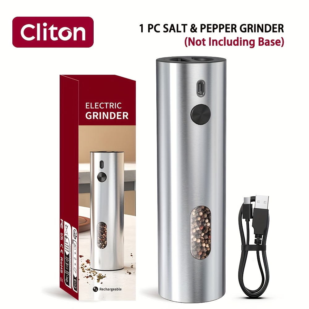 Rechargeable Electric Salt and Pepper Grinder, Automatic Salt & Pepper Mills Set - Image 13
