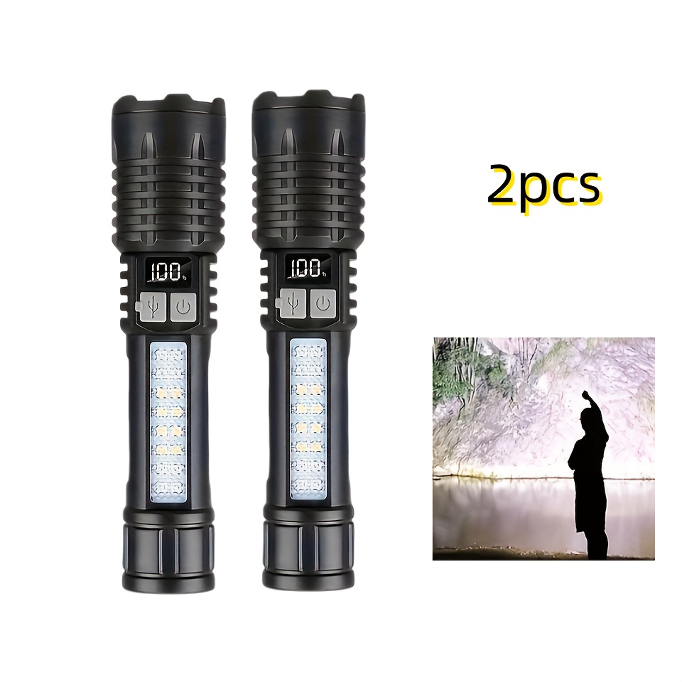 Rechargeable Flashlight USB Charging 5 Modes Zoomable Digital Display - Image 8