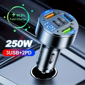mULTIPURPOSE Upgraded Fast-Charge Digital Display Car Charger