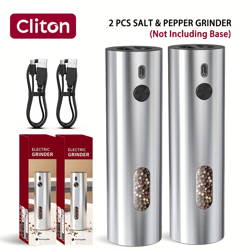 Rechargeable Electric Salt and Pepper Grinder, Automatic Salt & Pepper Mills Set - Image 15
