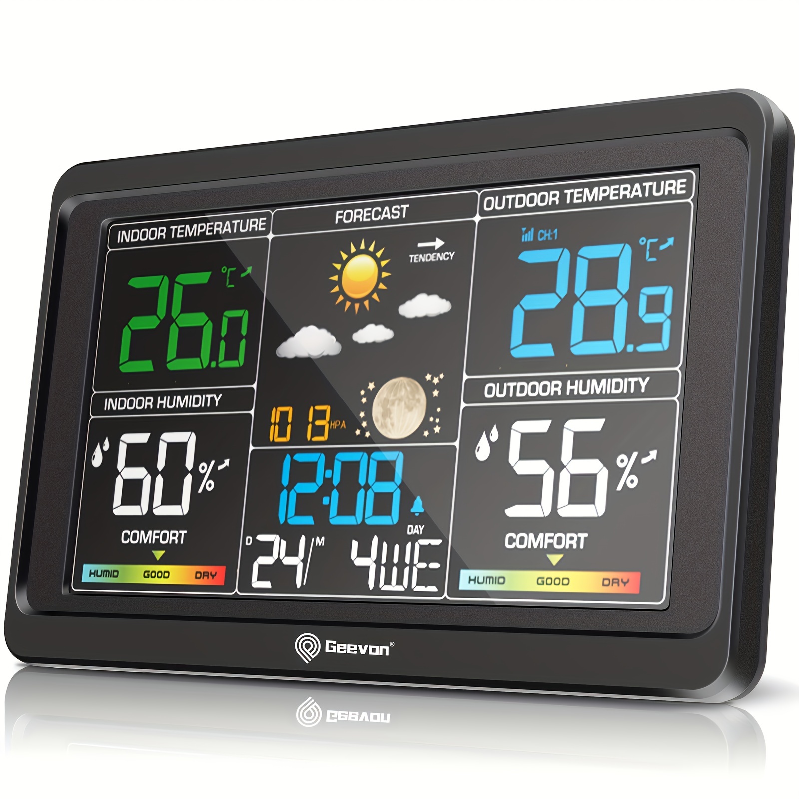 Geevon Weather Station Wireless Indoor Outdoor Thermometer - Image 3