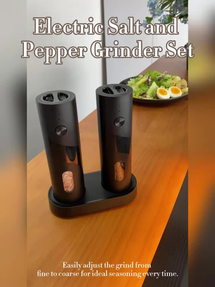 Rechargeable Electric Salt and Pepper Grinder, Automatic Salt & Pepper Mills Set - Image 18