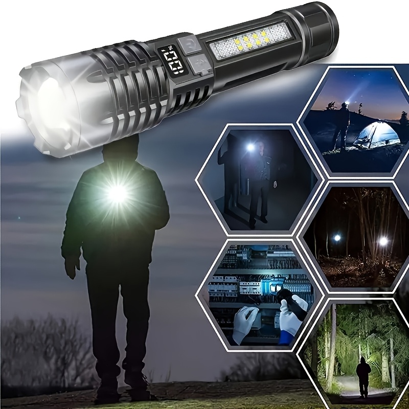 Rechargeable Flashlight USB Charging 5 Modes Zoomable Digital Display - Image 9